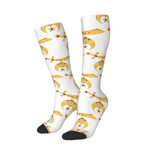 Long Tube Socks Stylish Crew Shriners Emblem Socks