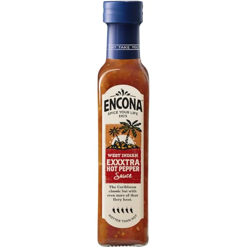 Encona Extra Hot West Indian Hot Pepper Sauce 142 ml (pack of 6)