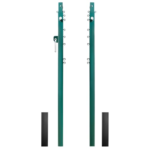 Aoneky Replacement Square Adjustable Volleyball Post, Ground Sleeves Included