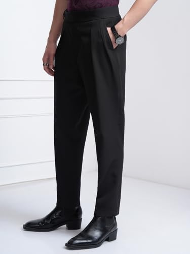 Image of Highlander Men's Gurkha Trouser Pants| High Waist| Carrot Fit| Ankle Length| Stylish Trousers for Men| Men Trousers | Trousers for Man | Pants for Man