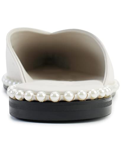 Image of Karl Lagerfeld Women's Vyra Studded Slip on Loafer Mule with Pointed Toe
