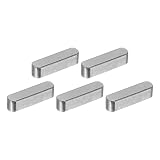 uxcell 5Pcs Round Ended Feather Key, 6 x 6 x 25mm Carbon Steel Parallel Drive Shaft Key Stock, Machine Keyway for Shaft Type Fastening Connection