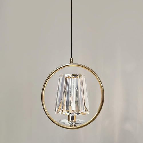 Plafonnier moderne luminaire lustre en cristal et fer or