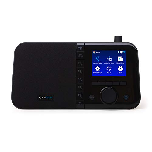 Grace Digital Mondo Elite Smart Internet Radio, Bluetooth, Wi-Fi, 7-Day Alarm – Microphone-Free (Black) #TOP7