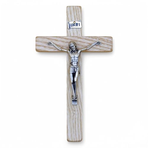 Cruz de pared de madera para bendecir el salón con artesanía de Italia