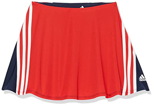 Skort adidas fille rouge 3 stripes avec short intégré extensible