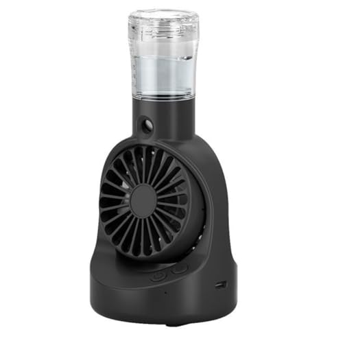 Rtauhife Ventilador Nebulizador Suministros de Refrigeración para Exteriores con Botella Nebulizadora para Salón Dormitorio Cómodo y Refrescante Negro