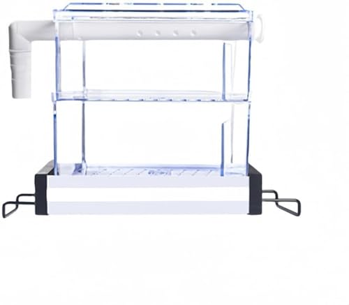 EnergyLion 金魚鉢フィルター 2層 上部トリクルフィルター ドライろ過槽 水槽 菌の培養効果が良い 強力な耐荷重能力 ベースに殺菌灯を設置可能 オープンウォーターアクアリウムに最適 自己循環生態 観賞魚飼育 金魚飼育 病気の魚の隔離室 低ノイズ