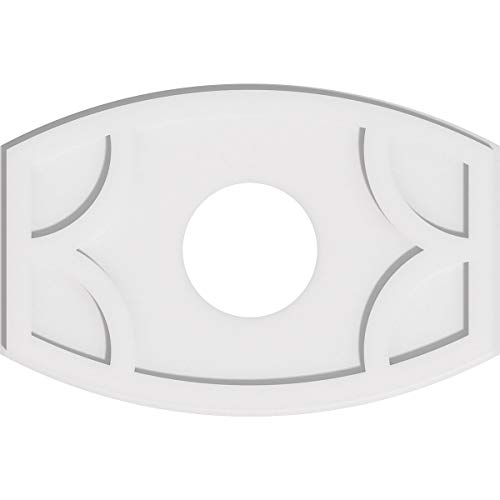 Image of Ekena Millwork CMP26X17KY-07000 Kailey Architectural Grade PVC Contemporary Urethane Ceiling Medallions 26 inchW x 17 3 /8 inchH x 7 inchID x 14 inchC x 1 inchP
