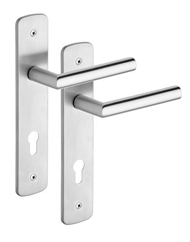 ROSTEX Edelstahl Renovierungsbeschlag REMONT mit Drücker (PZ 72 mm) Cover