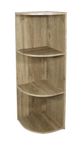 Iris Ohyama Eck-Holzbücherregal, 3 Etagen, Aschbraun, Vielseitig, Modular, Offenes Regal, Für Wohnzimmer, Büro, Schlafzimmer, Platzsparend, Bücher, CD, Dekor, Einfacher Aufbau, CX-3C
