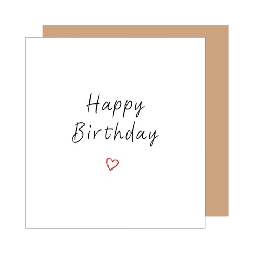 Edition Seidel Premium carte d'anniversaire carrée avec enveloppe Carte de voeux pour homme femme ami père ami petite amie fille fils (GQ423 SW025)