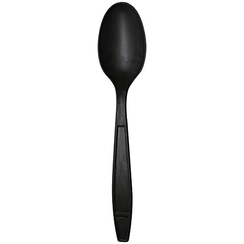 Karat Earth KE-U2023B Bio Based Heavy Weight Tea Spoon - Black (Case of 1000)