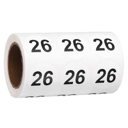 Étiquettes numérotées PATIKIL anti-décollage | Évitez les erreurs de tri avec le numéro 26