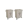 Heavy Duty Set of 2 Laundry Hampers on Wheels - for Bedroom, Bathroom, Nursery, Dorm - Fabric Home Décor - By Designstyles Heavy Duty Set of 2 Laundry Hampers on Wheels - for Bedroom, Bathroom, Nursery, Dorm - Fabric Home Décor - By Designstyles