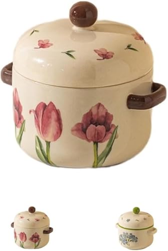 AOBOPO蒸し碗 蓋付き 食事用 和風 大容量 茶碗 和食器 業務用 ボウル 陶器 蒸し碗 蒸碗 調理用品 使いやすい 可愛い おしゃれ 和食器 キッチン用品 スープ碗 電子レンジ対応