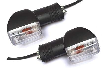 THE ONE CUSTOM Bike Turn Indicators Clear Glass Amber Light Set Of 4 For Hero Splendor Pro