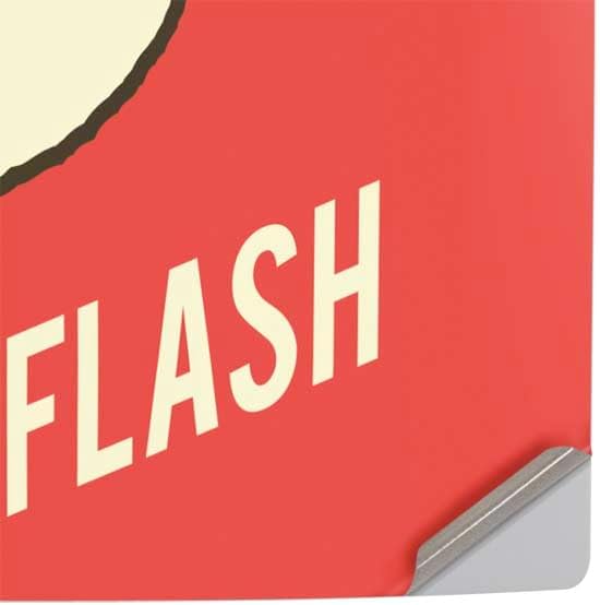 Skinit Decal Gaming Skin Compatible with PS5 Slim Disk Console - Officially Licensed DC Comics The Flash Classic Emblem Design