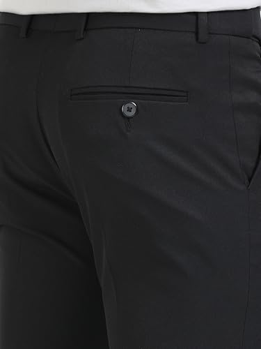 Image of Mc Henry Men's Techno Flex 2inch-Waist Expandable Wrinkle Free Slim Fit 4 Way Lycra for Elite and Luxurious Formal /Casual Trousers