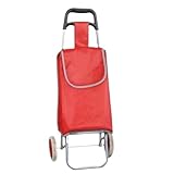 Carro de Compras Plegable, Carro Compra Plegable con Ruedas Multicolor 86x35cm(Rosso)