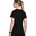Jockey Women's Scrubs Women's V-Neck Crossover Scrub Top, Black, 2XL