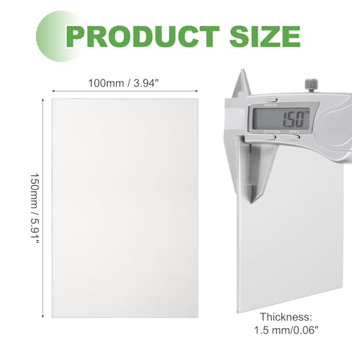 Image of MECCANIXITY Titanium Plate Sheet, TC4 (Gr5) Ti 150x100x1.5mm Heat Resistant Titanium Alloy Sheet High Strength to Weight Ratio for CNC Machining, Racing Applications