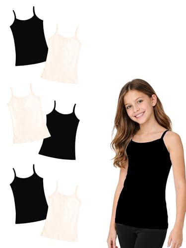 Image of BODYCARE Solid Girls Slip Pack of 6 (Color & Print May Vary)