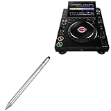 BoxWave Stylus Pen Compatible with AlphaTheta CDJ-3000X - AccuPoint Active Stylus, Electronic Stylus with Ultra Fine Tip - Metallic Silver