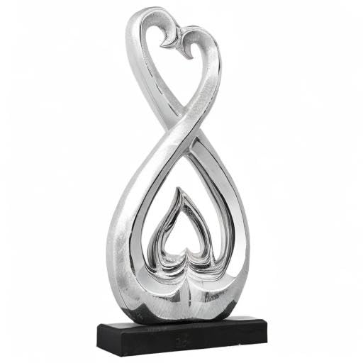 WEIDILIDU Ceramic Statue - Silver Statue - Pottery Decoration Sculpture - Creative Modern Home Office Decoration Collection Souvenir (Silver 3434)