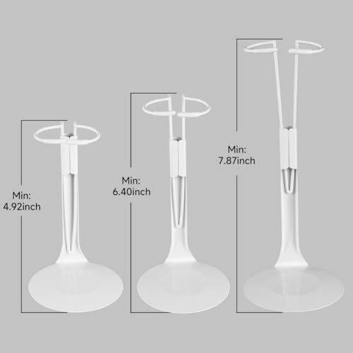 Image of UCanaan 10 pcs Doll Stand - Action Figure Stands with Expandable Waist Wire for 8 inch-14 inch Dolls Doll Stands for 8 to 12inch Dolls Suitable for 1 /6 Dolls Accessories,Action Figure Stand (White, 10)