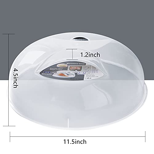 Microwave Cover For Food, Large Microwave Plate Cover Guard Lid With Steam Vents Keeps Microwave Oven Clean, 11.5 Inch Bpa Free & Dishwasher Safe-2Pcs Grey #TOP2