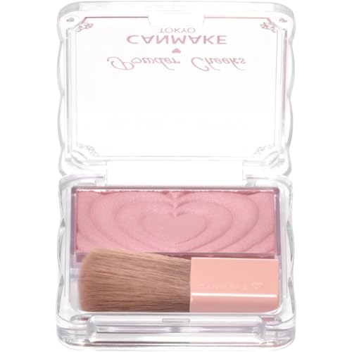 Image of CANMAKE - Powder Cheeks - Fine Pearl Transparent Clear Powder w /Soft Brush - 0.06floz (1.8g) (P05 Classy Mauve Pink)
