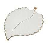 VILLCASE Keramik Schmucktablett Weiß Dekoratives Aufbewahrungstablett für Schmuck und Accessoires Leichtes Glatt Poliertes Tablett Im Skandinavischen Design für Zuhause