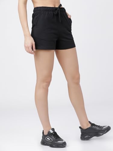 Image of Tokyo Talkies Women's Regular Fit Sports Shorts | Stretchable Shorts