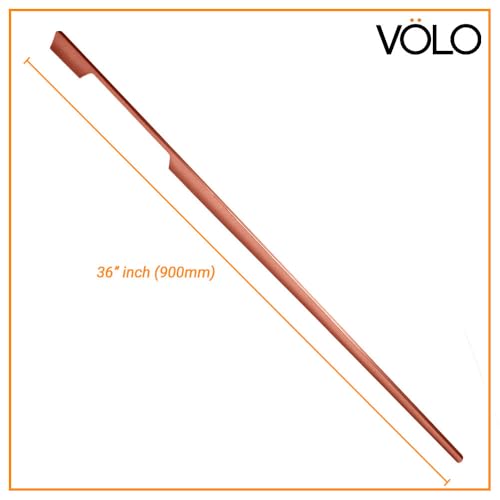 Image of VOLO Aluminium Wardrobe Handle - Elegant Pull Handle for Wardrobe Doors, Cabinet Doors, and Drawers in Kitchen, Office, and Bedroom (Pack of 2 Pieces) (SAC-40 Rose Gold 36 Inch (900mm))