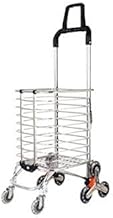 MD'S Home Aluminum Foldable Shopping Cart Trolley with 8 Wheels for Supermarket Mall Shop Groceries Travel Luggage Stair Climbing Shopping Trolley Hand Truck Cart with Swivel Wheels