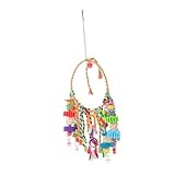 ledmomo 彩色パロットケージトイ インタラクティブな鳥用噛むおもちゃ 耐噛み設計 ペット用コッロープ素材 鳥の遊び場に