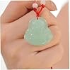 Gammaeon Chinese Feng Shui Jade Stone Pendant Chinese Feng Shui Jade Stone Lucky Charm Necklace Money Buddha, Necklaces #5