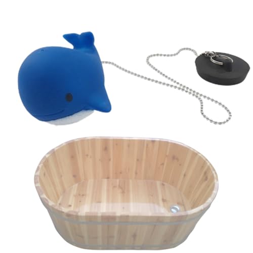 Tapón de goma con cadena para bañera, tapón de desagüe universal, diseño de dibujos animados, tapón flotante para fregadero de silicona, accesorios