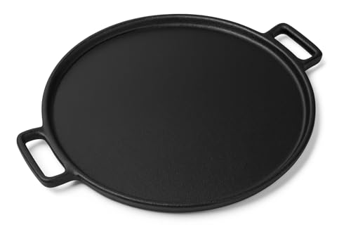 Artisan Fire Cast Iron Pizza Pan - 14-Inch Pre-Seasoned Baking Pan for Oven, Stovetop, Grill, or...