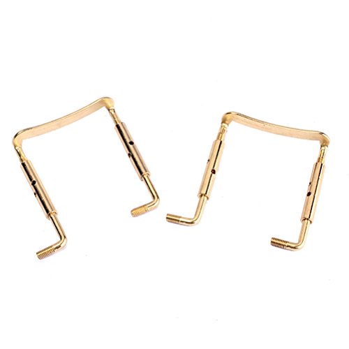 HEALLILY 4/4 Violin chinrest chin rest gold clamp violin parts violin chinrest clamp