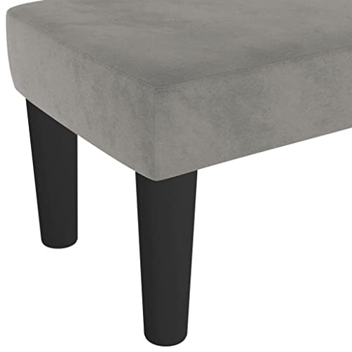Banc velours gris clair 70 cm multifonction vidaXL