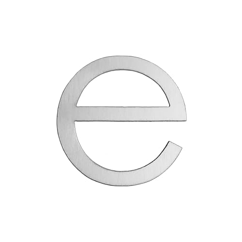 Guizzo Creart Stainless Steel External House Number Letter - 8 cm Height - Sign / - Artisan Product and Made in Italy (E)