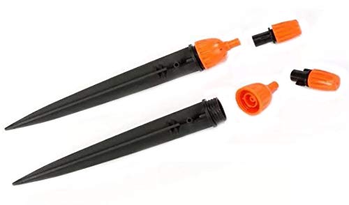 CTKcom Micro Spray Adjustable 360 Degree Water Flow Irrigation Drippers on Stake Emitter Drip System,Pack of 25