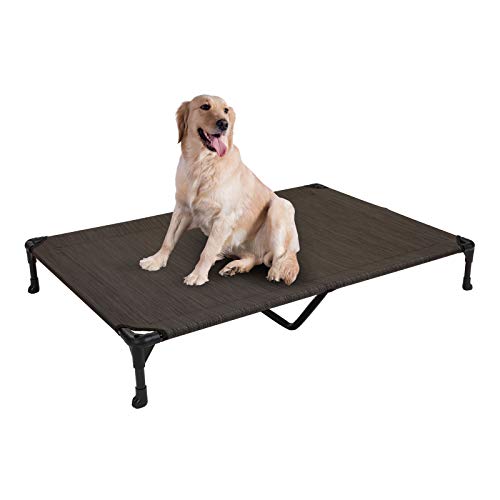Veehoo Cooling Elevated Dog Bed, Portable Raised Pet Cot with Washable & Breathable
