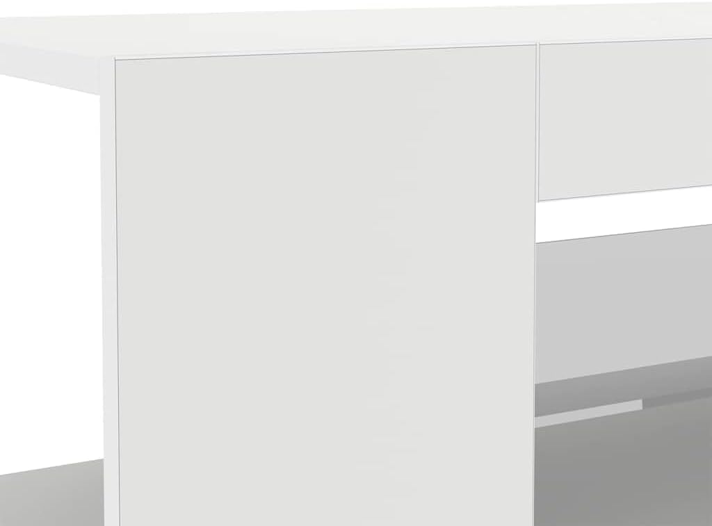 vidaXL TV Cabinet White Engineered Wood Medium TV Cabinet Rectangular