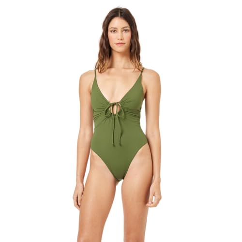 L*Space Piper One Piece Swimsuit for Women, Classic Coverage, Adjustable Straps & Adjustable Keyhole, Doubles as Bodysuit, Jungle, M