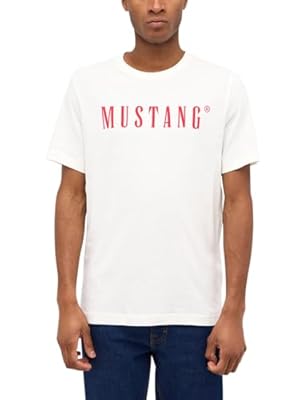 MUSTANG Camiseta de Media Manga para Hombre  Cannoli Cream 2084  L