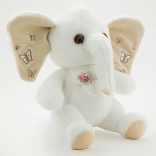 Image of White Elephant Soft Plush Toy for Kids Stuffed Soft Toy with Cute Hug-Friendly Plush for Babies, Toddlers & Children Safe, Lightweight & Easy to Clean (40CM)