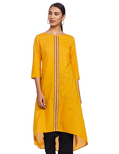 Image of Amazon Brand - Myx Women Cotton A-Line Kurta